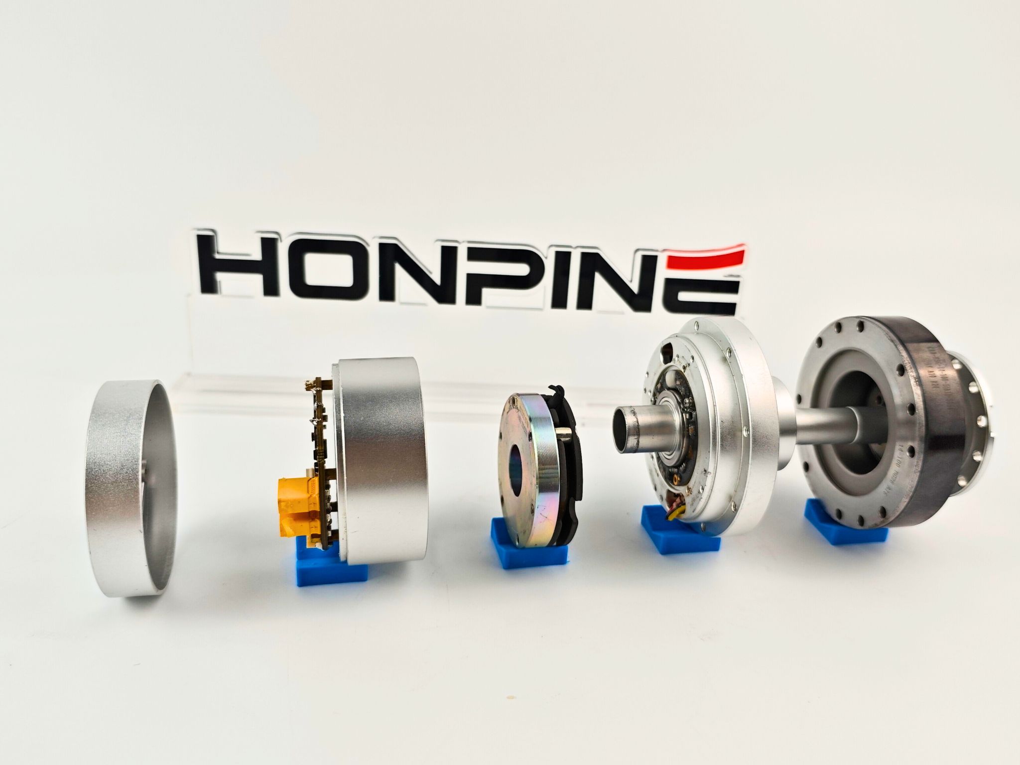 HONPINEのシングルおよびデュアルエンコーダ対応ロボット関節モジュールは、CAN, CANopen, EtherCATなどの通信プロトコルに対応しています