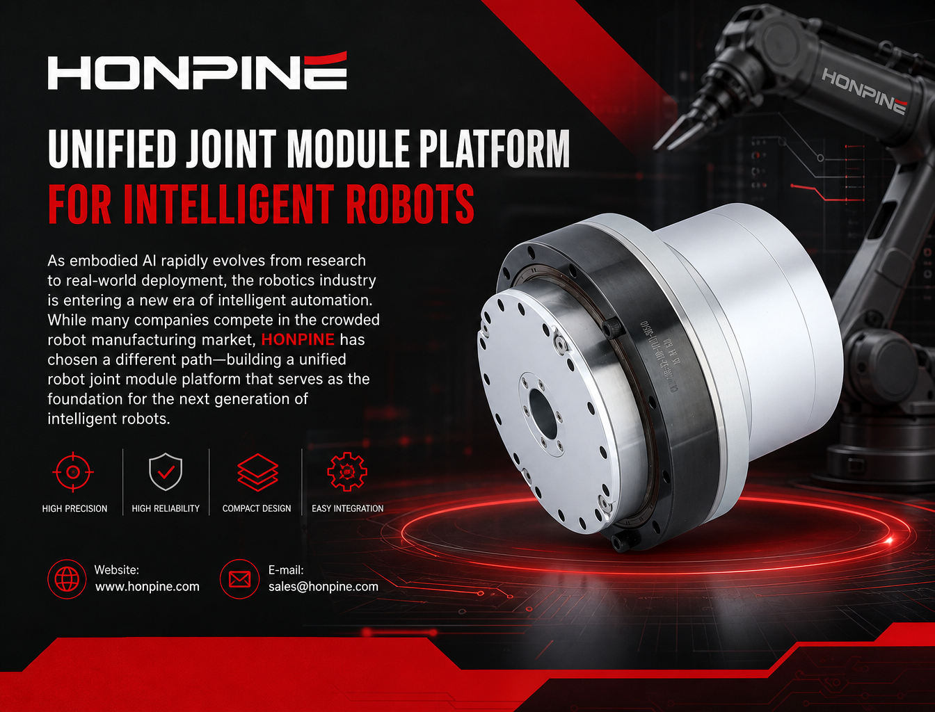 HONPINEが身体性AIの開発を加速する統合型ロボット関節モジュールプラットフォームを構築する理由