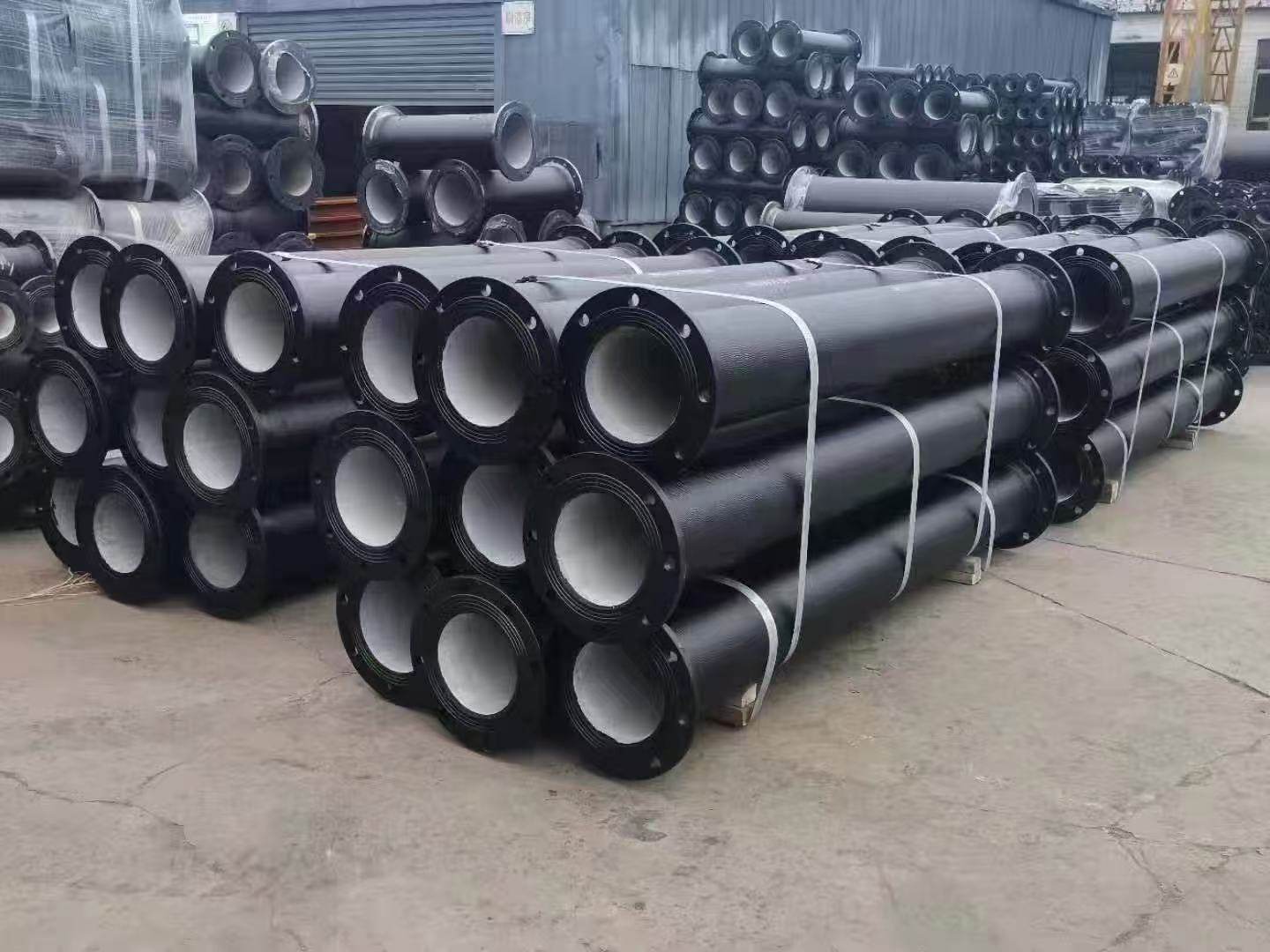 Tubería de hierro dúctil de doble brida