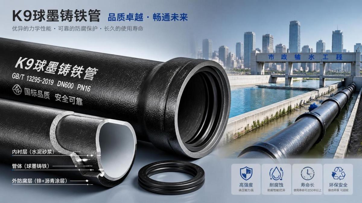 K9 Ductile Iron Pipe Specifications Especificaciones de la tubería de hierro dúctil K9