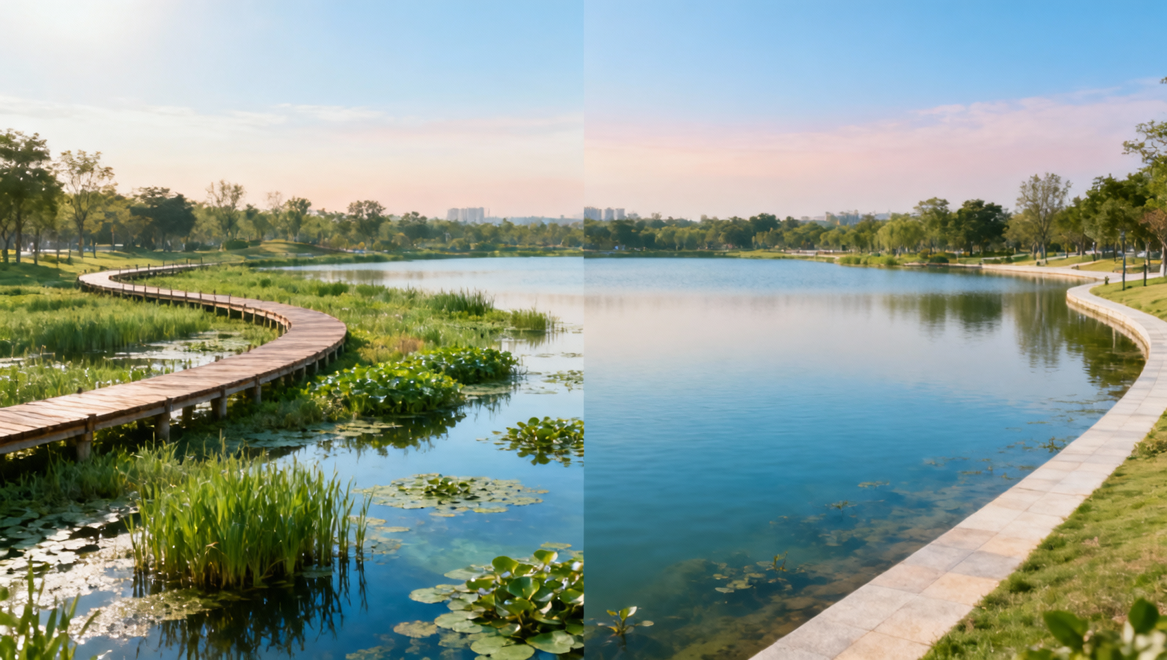Культурные водно-болотные угодья или озёра в парках: что работает лучше
