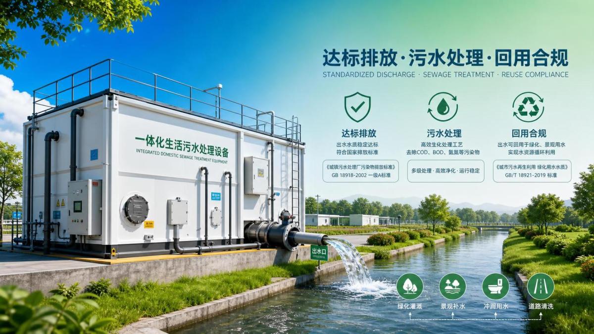 Which Discharge Standards Should Integrated Domestic Sewage Treatment Equipment Meet?