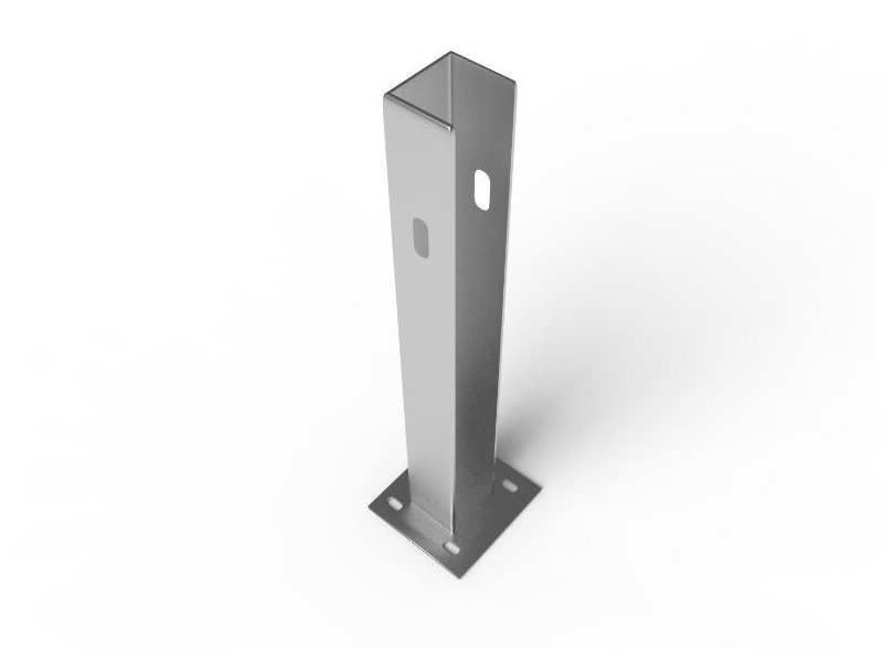 Placa base de poste en U