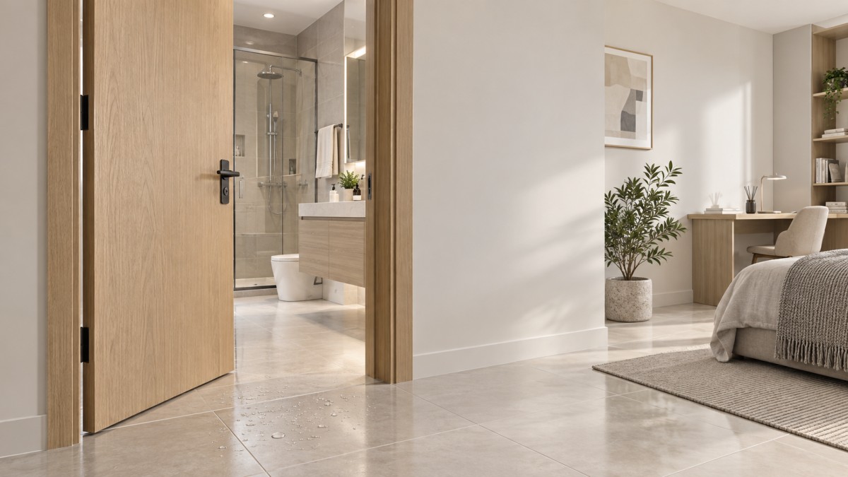 Cómo las puertas de WPC impermeables reducen el riesgo de reemplazo en unidades de alquiler de una sola habitación