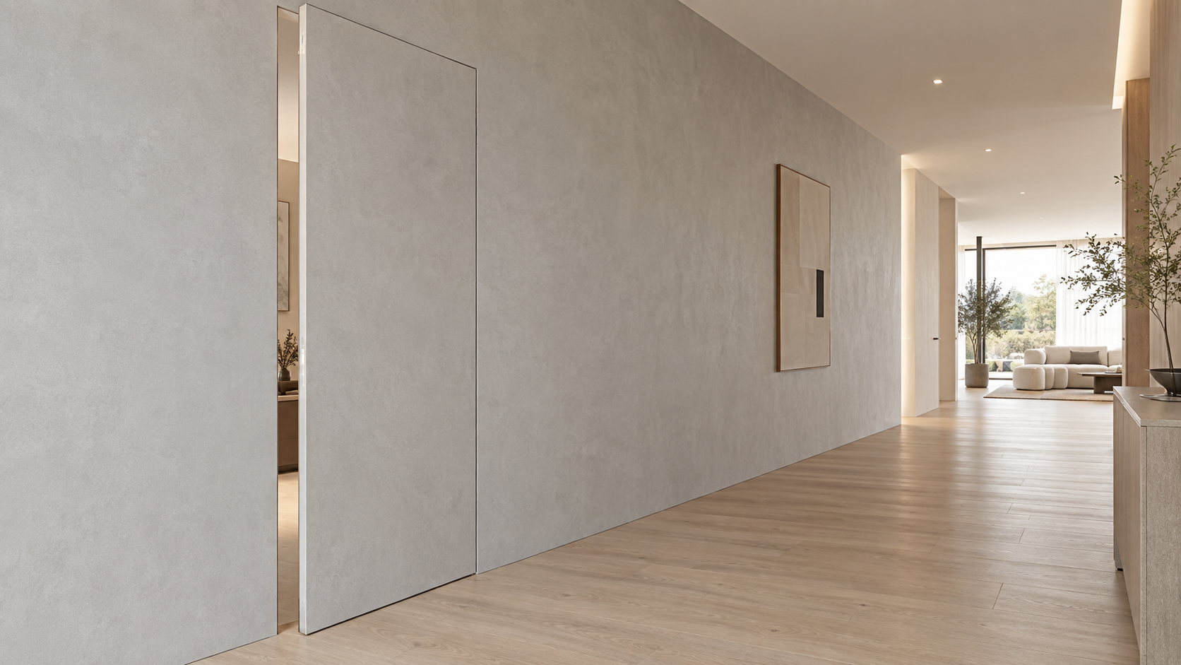 Puertas WPC invisibles sin marco: condiciones de instalación para un interior moderno y limpio