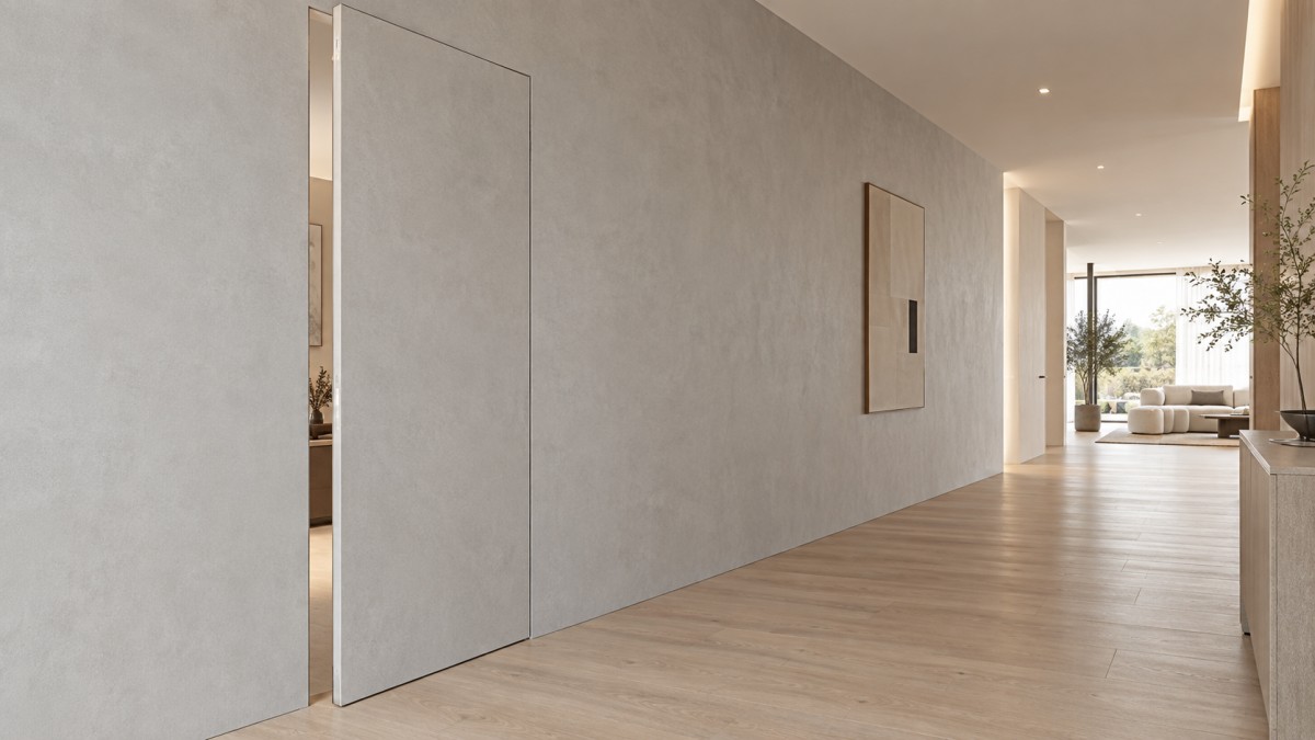 Puertas WPC invisibles sin marco: condiciones de instalación para un interior moderno y limpio
