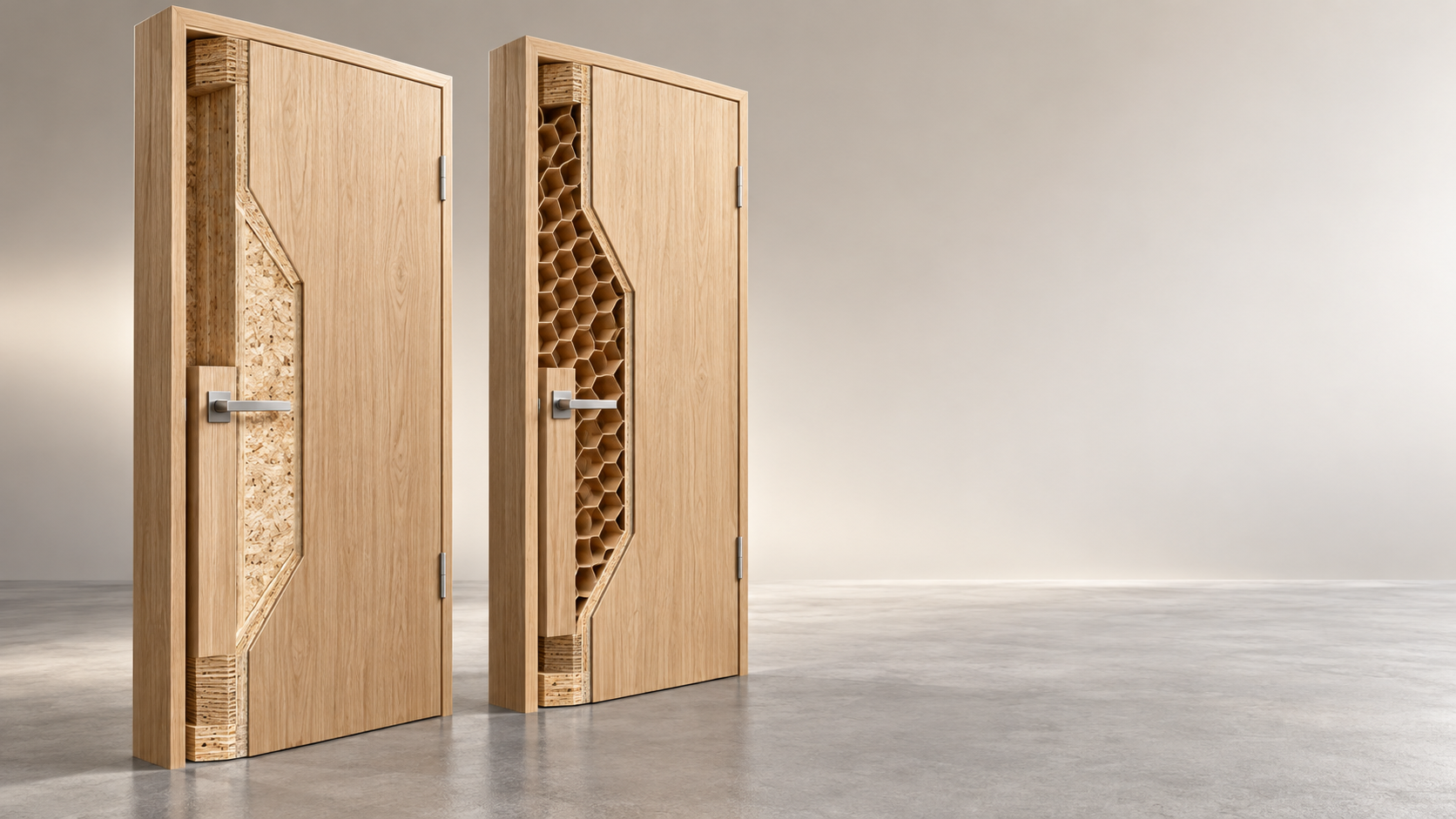 Puertas interiores de madera de núcleo macizo frente a puertas de núcleo hueco para dormitorios
