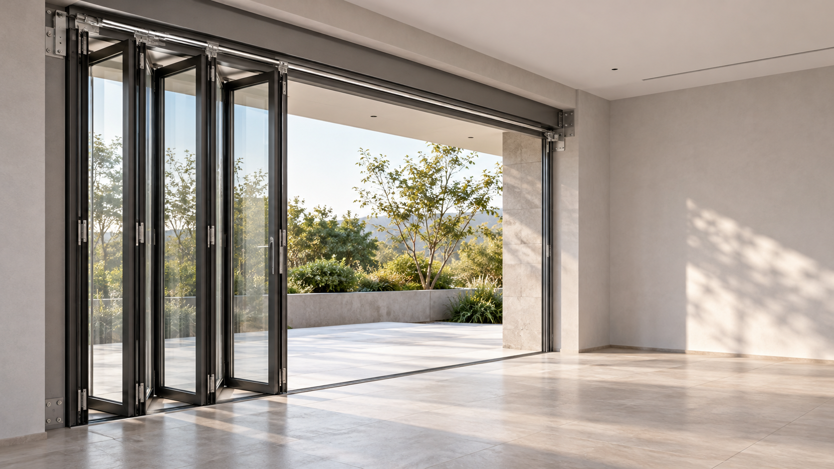 ¿Cuándo necesitan soporte estructural los sistemas de puertas plegables de vidrio?