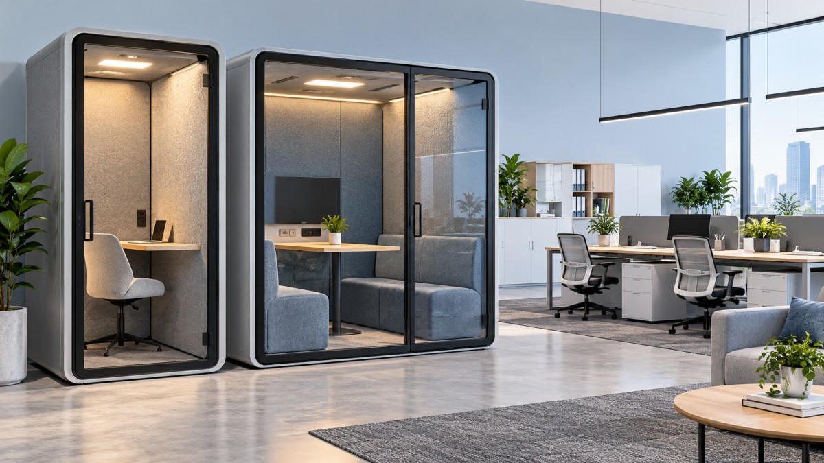Single vs Cabinas telefónicas individuales vs. dobles para oficinas: ¿qué configuración tiene más sentido?