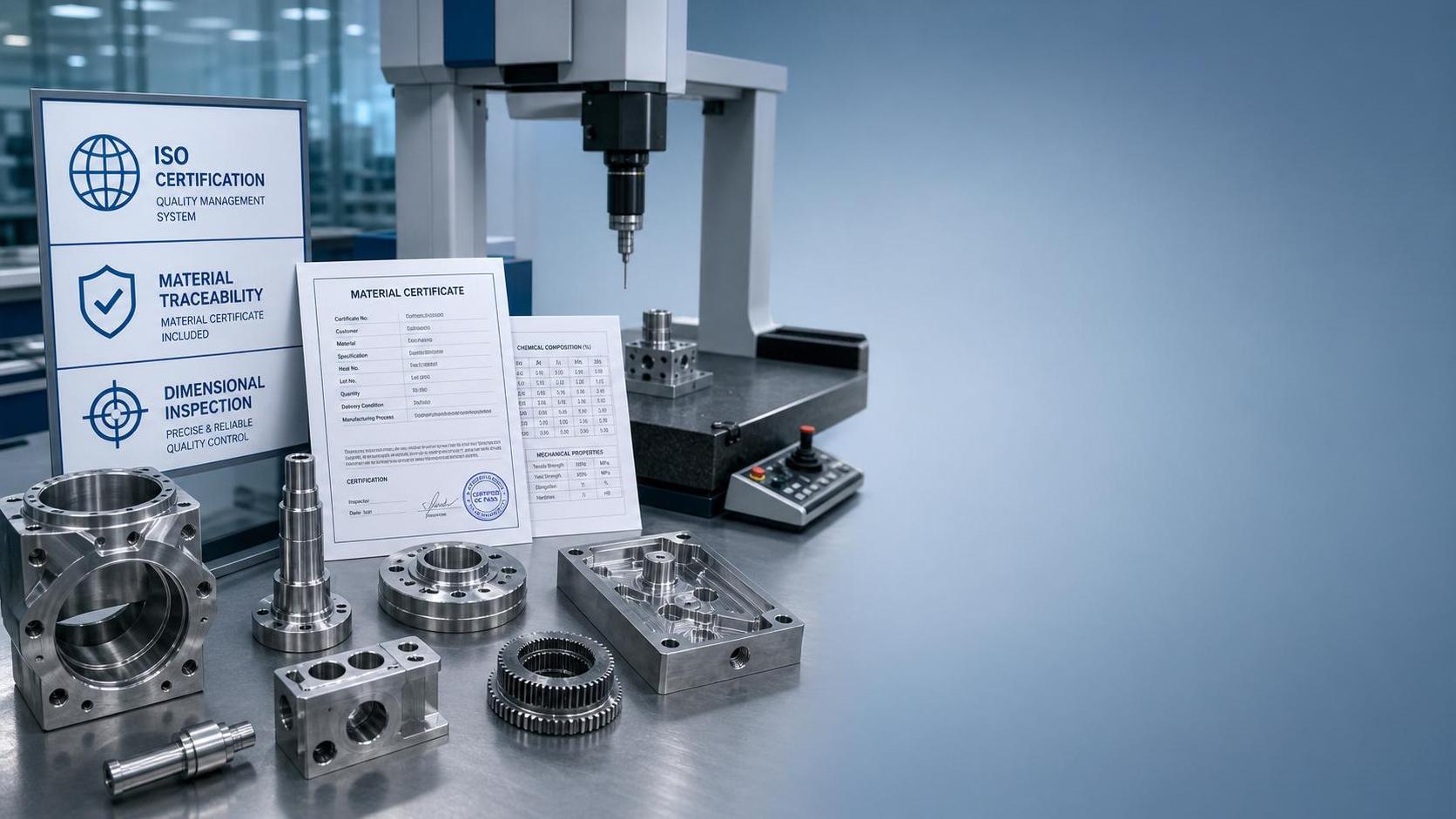 ¿Qué certificaciones son importantes en la fabricación CNC? Conceptos básicos de ISO, materiales e inspección