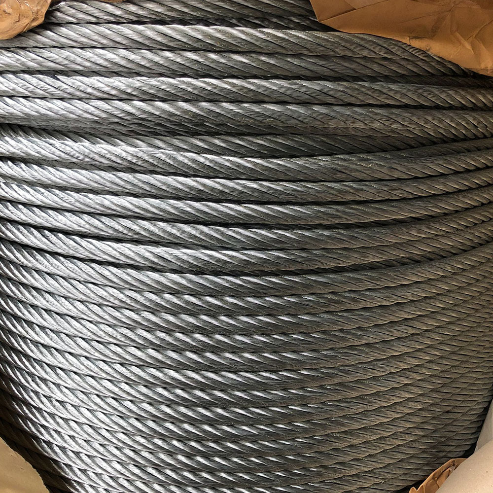 Оцинкованный стальной канат 7x19 3.0-12.0mm для использования в кранах 