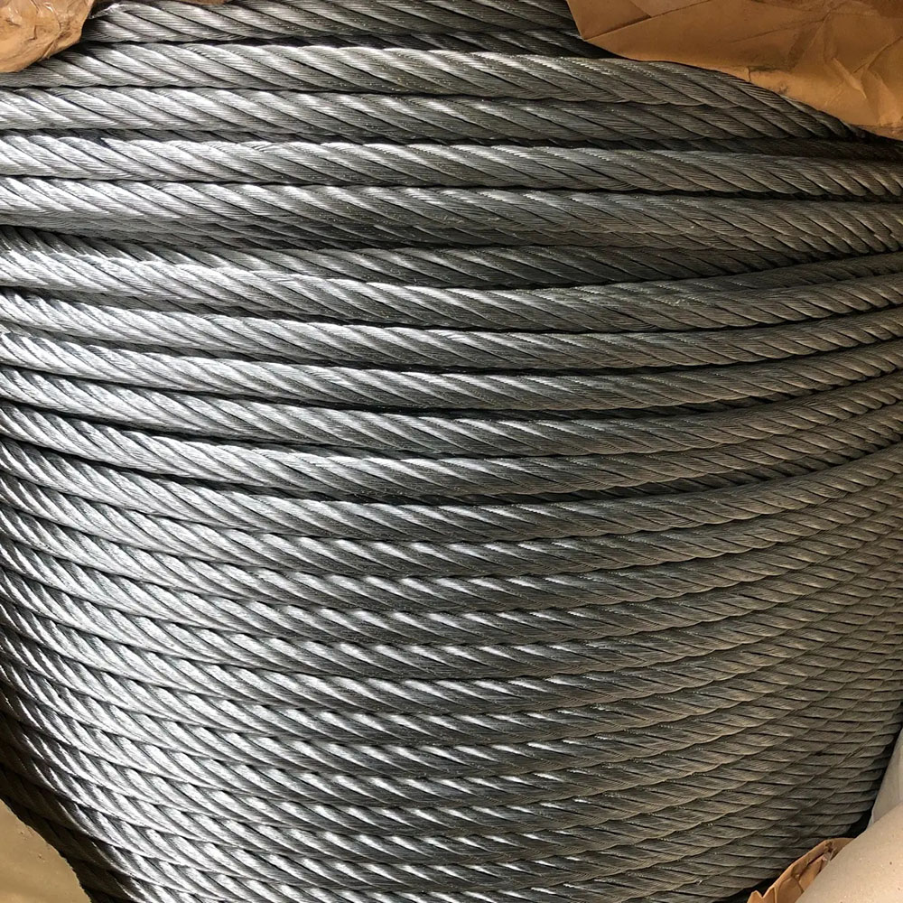 Оцинкованный стальной канат 6x19+FC 3-16mm с волоконным сердечником для подъема
