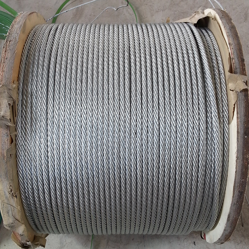 Оцинкованный стальной канат 6x12+7FC 3-12mm для крепления, буксировки, легких нагрузок, сельского хозяйства