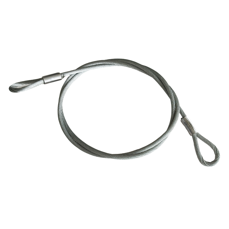 Eslinga de cable de acero galvanizado de 8mm con ojales blandos de 3tons, de ojal a ojal para aparejo y elevación