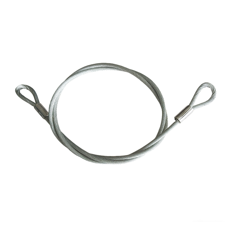 Eslinga de cable de acero galvanizado de 8mm con ojales blandos de 3tons, de ojal a ojal para aparejo y elevación
