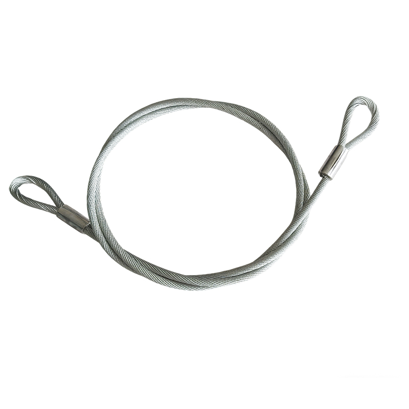 Eslinga de cable de acero galvanizado de 8mm con ojales blandos de 3tons, de ojal a ojal para aparejo y elevación