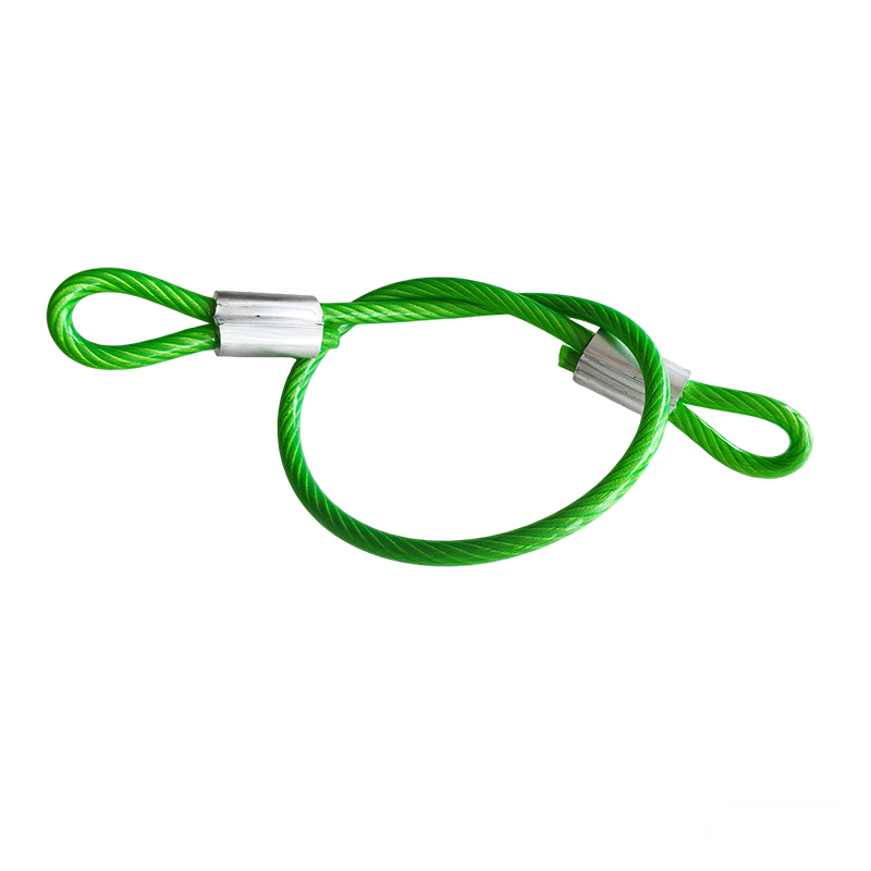 Eslinga de cable de acero recubierto de PVC de 12mm 5tons de alta resistencia con ojales en ambos extremos