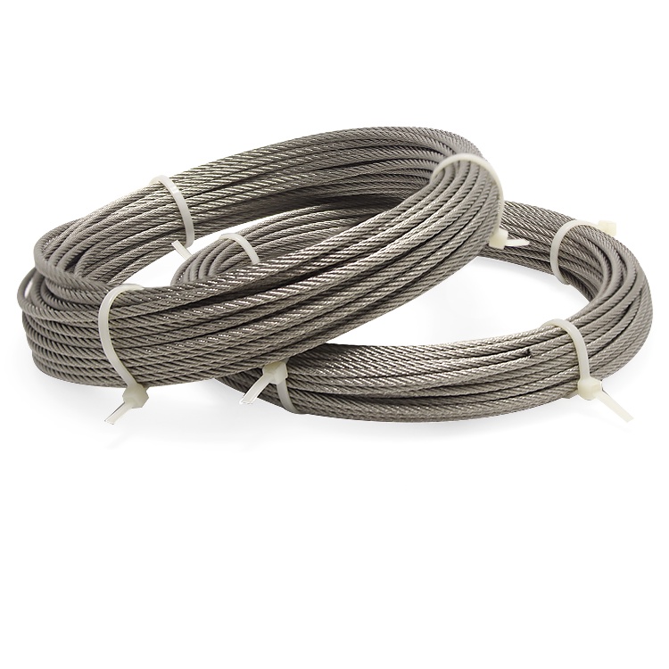 Cable de acero inoxidable 1x7 0.3-6.0mm para uso en suspensión, tracción y barandilla