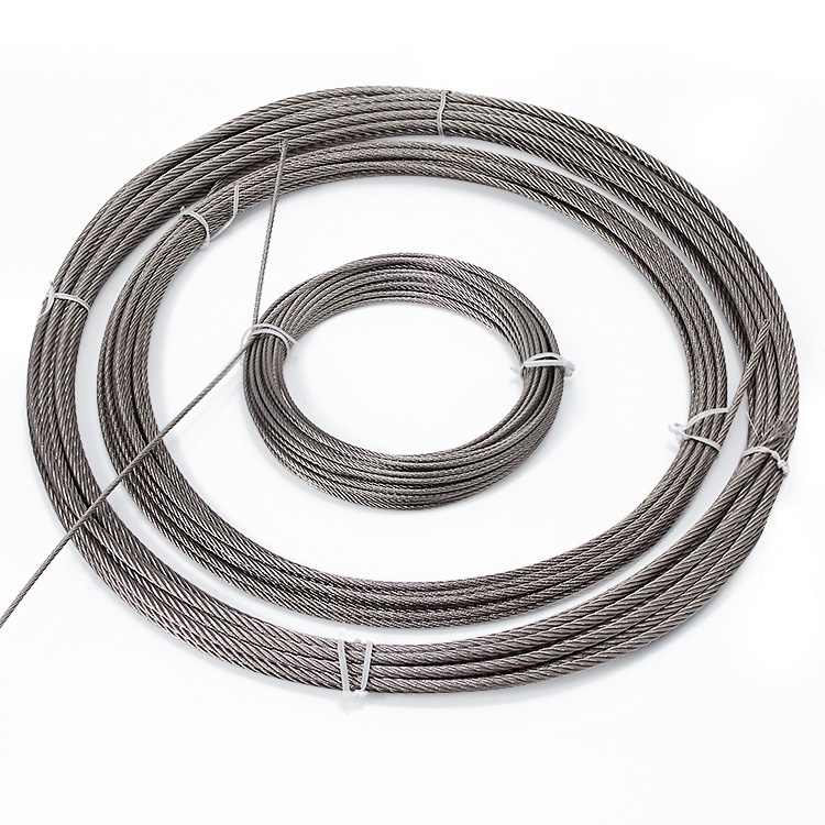 Cable de acero inoxidable 1x19 0.4-5.0mm para uso en accionamiento por tracción