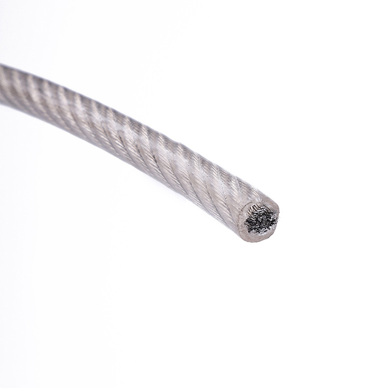 Cable de acero inoxidable 304 316 recubierto de nylon 7x7 para rejilla invisible