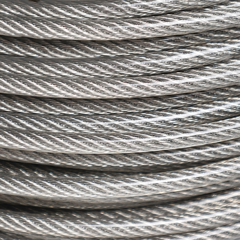 Cable de acero inoxidable 304 316 recubierto de nylon 7x7 para rejilla invisible