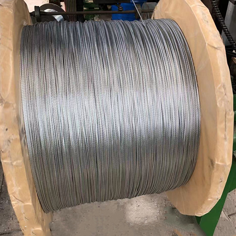 Cable de acero galvanizado 1x7 0.6-3.0mm para colgar y tirar de alambre