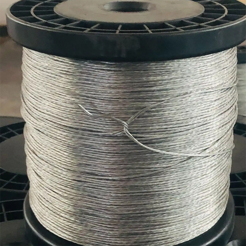 Cable de acero galvanizado 1x7 0.6-3.0mm para colgar y tirar de alambre