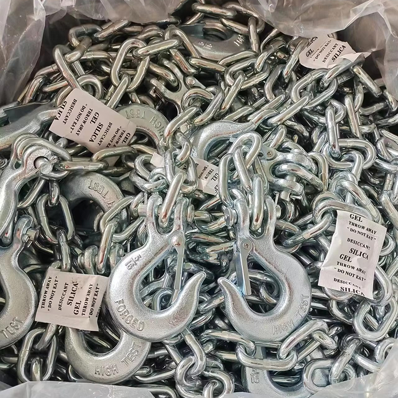Cadena de eslabones redondos de minería soldada galvanizada de alta resistencia G43 estándar de EE. UU.