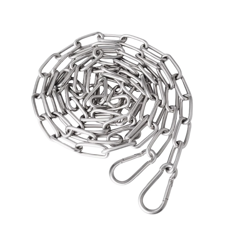 Cadena soldada de eslabones galvanizada eléctricamente de acero al carbono estándar DIN763 DIN764 DIN766