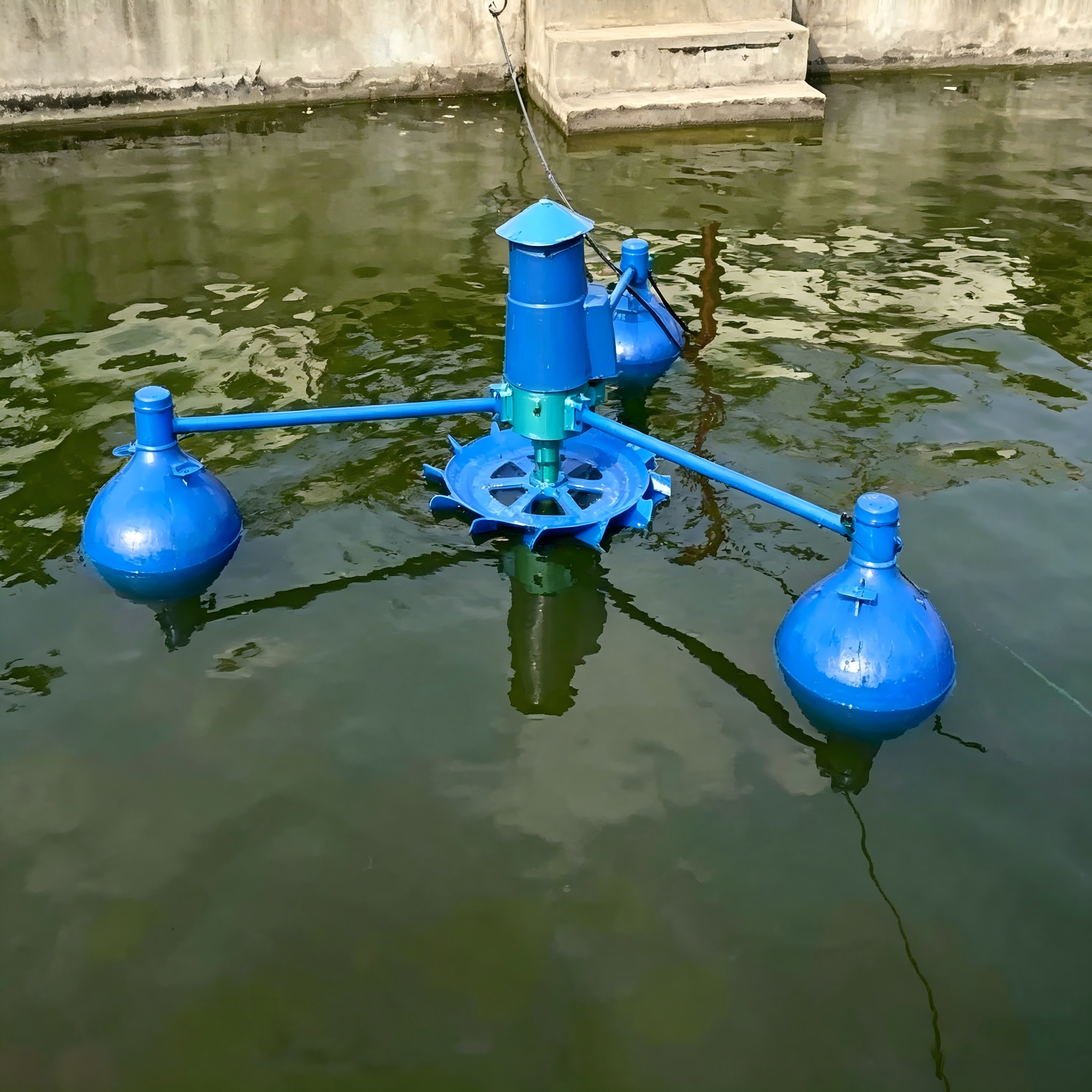 Aireador de impulsor de tres bolas para piscicultura