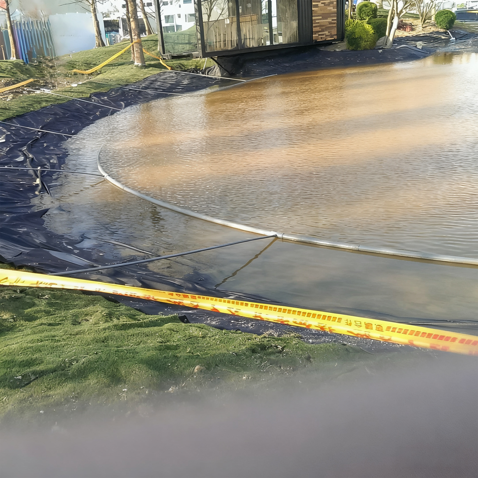 Geomembrana impermeable de HDPE LDPE PVC para granja de peces revestimiento de estanque de hdpe