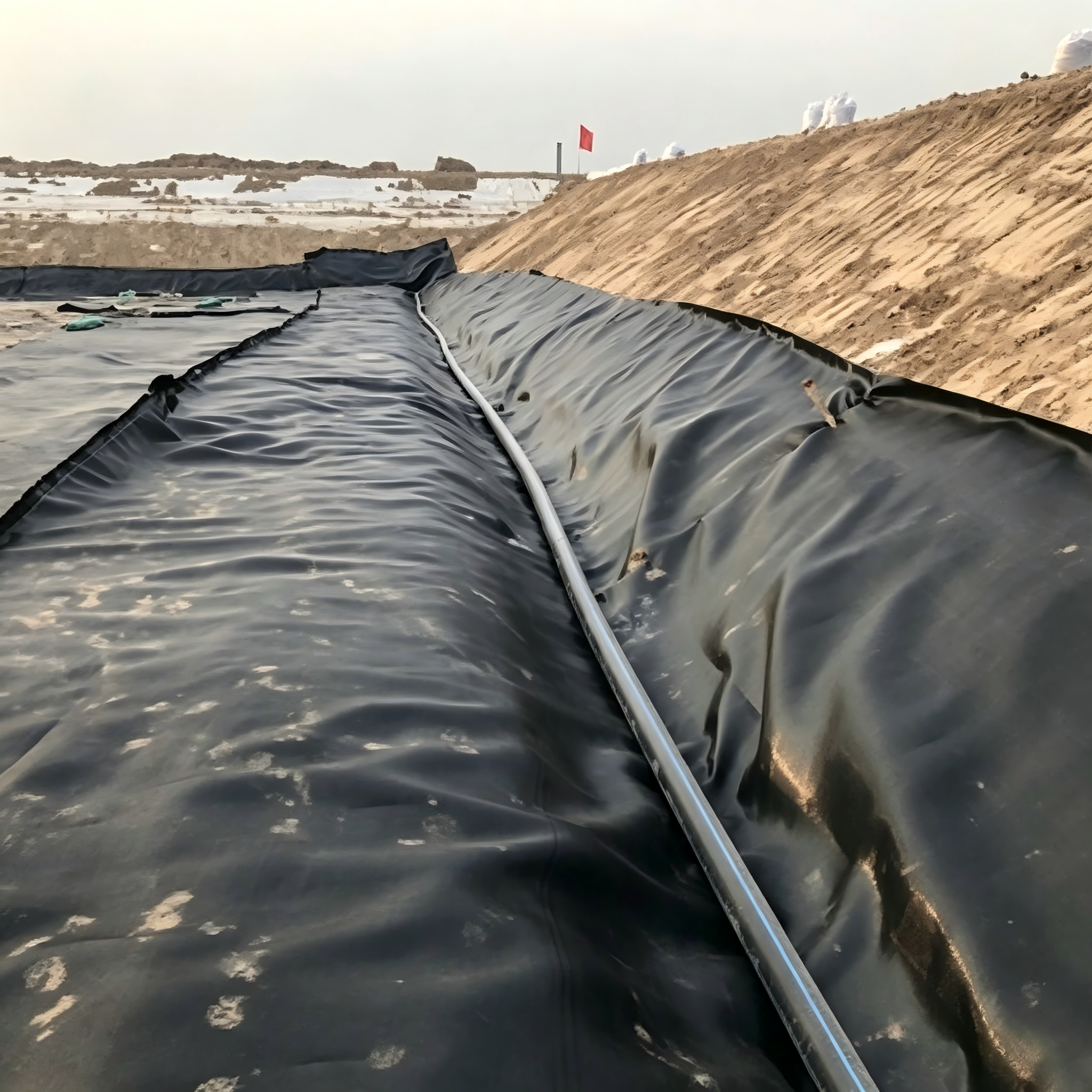 Geotextil tejido para drenaje y estabilización
