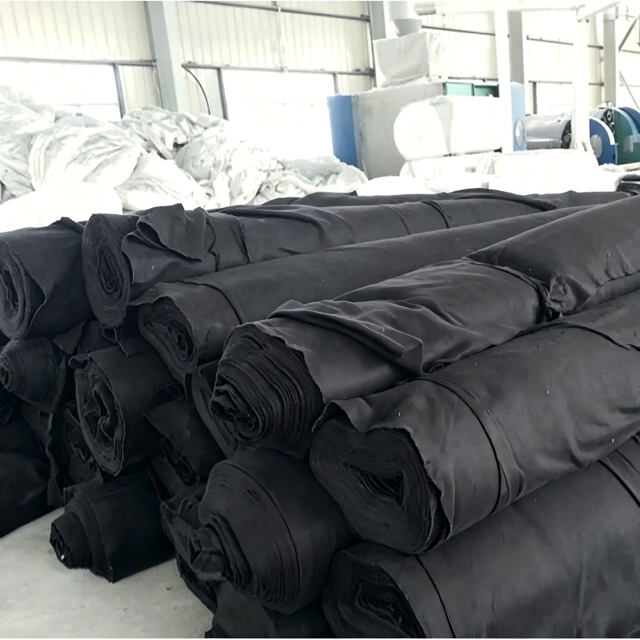 Geotextil no tejido perforado con aguja de fibra cortada/hilada de filamento de poliéster/polipropileno negro/blanco/gris para la recuperación de tierras agrícolas