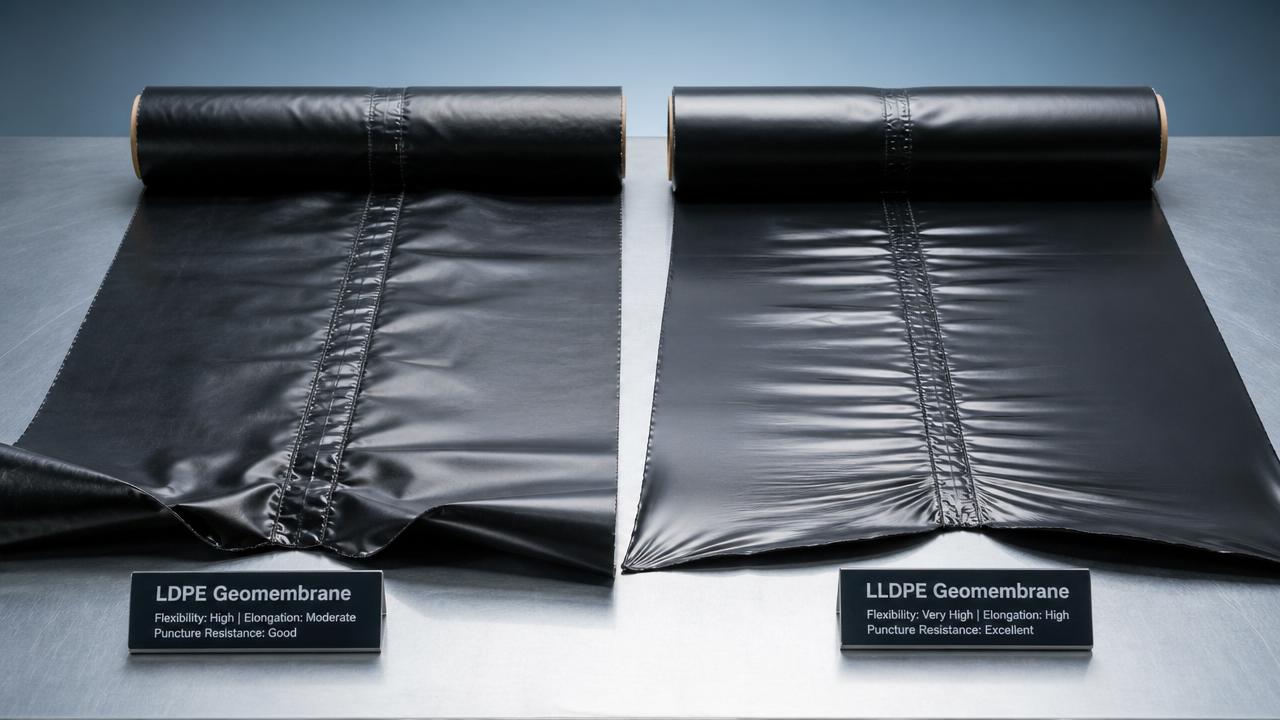 Geomembrana de LDPE vs LLDPE: Diferencias clave de rendimiento