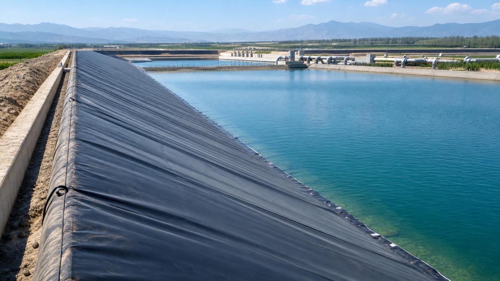 Estanques con geomembrana para almacenamiento de agua: consideraciones de diseño y fundamentos de selección del revestimiento