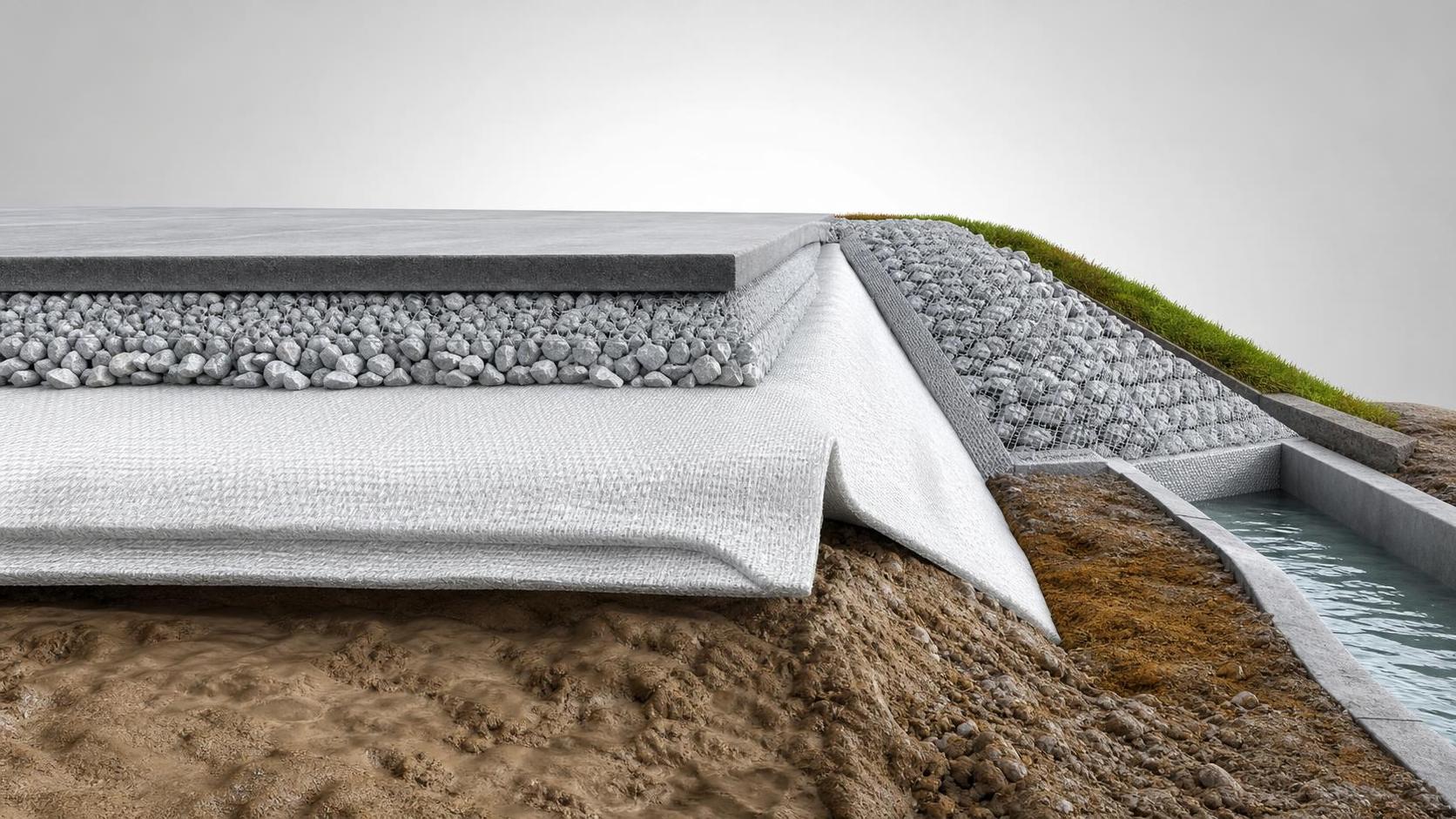¿Para qué se utiliza el geotextil en la ingeniería civil y los proyectos de estabilización del terreno?