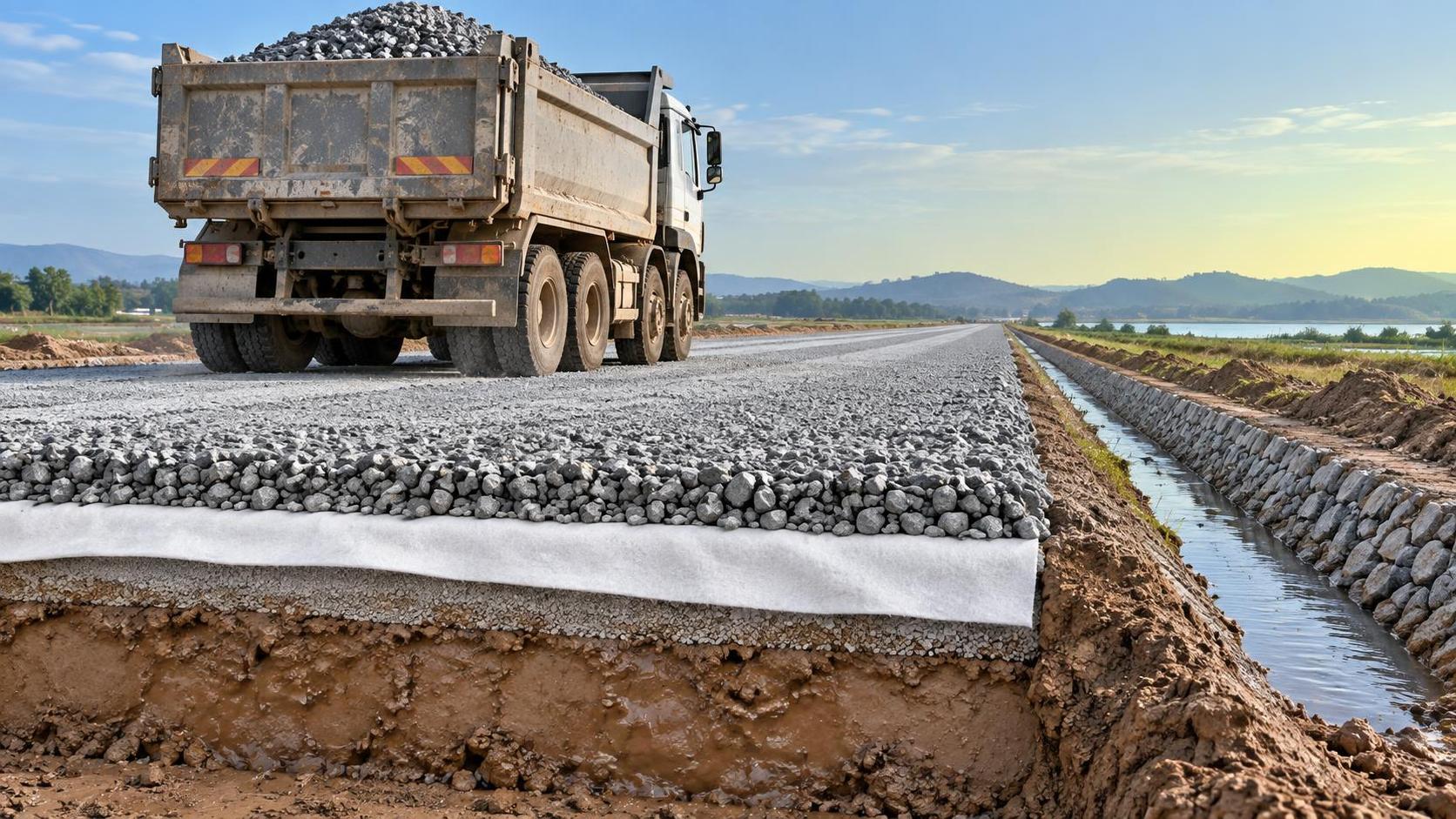 Cuándo se necesita geotextil de refuerzo bajo caminos de acceso