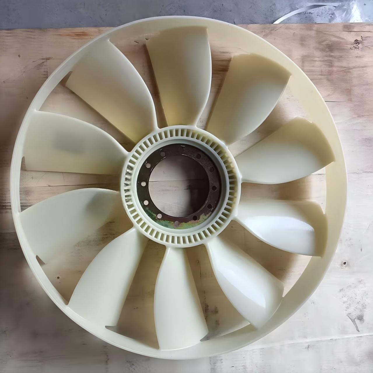 Aspa de ventilador HOWO blanca 612600060446 conjunto de ventilador de refrigeración de motor de servicio pesado para camión SINOTRUK HOWO