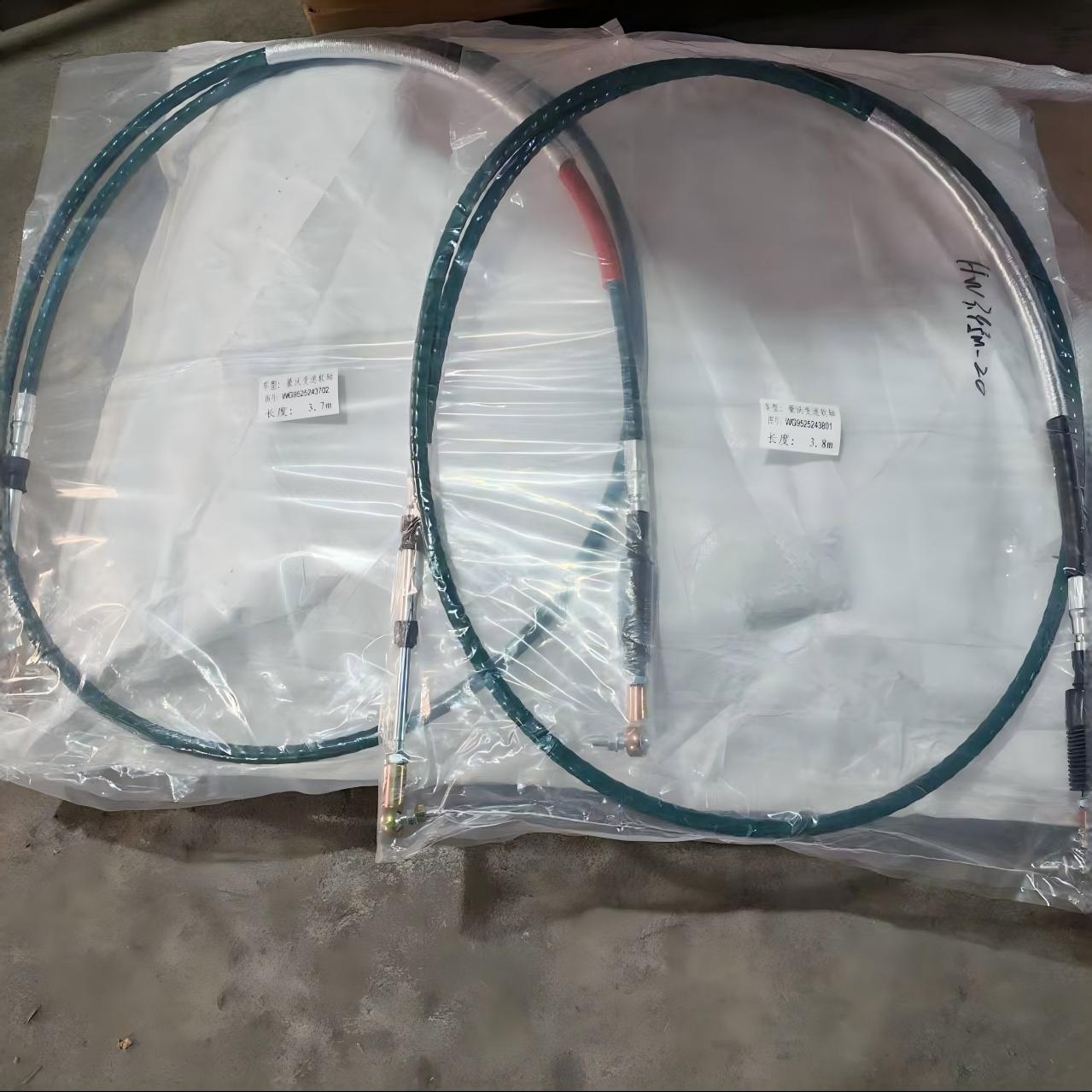 Juego de cables de cambio (2 PCS) WG9525243702 + WG9525243801 conjunto de cables de cambio de transmisión de servicio pesado para camión SINOTRUK HOWO HOHAN