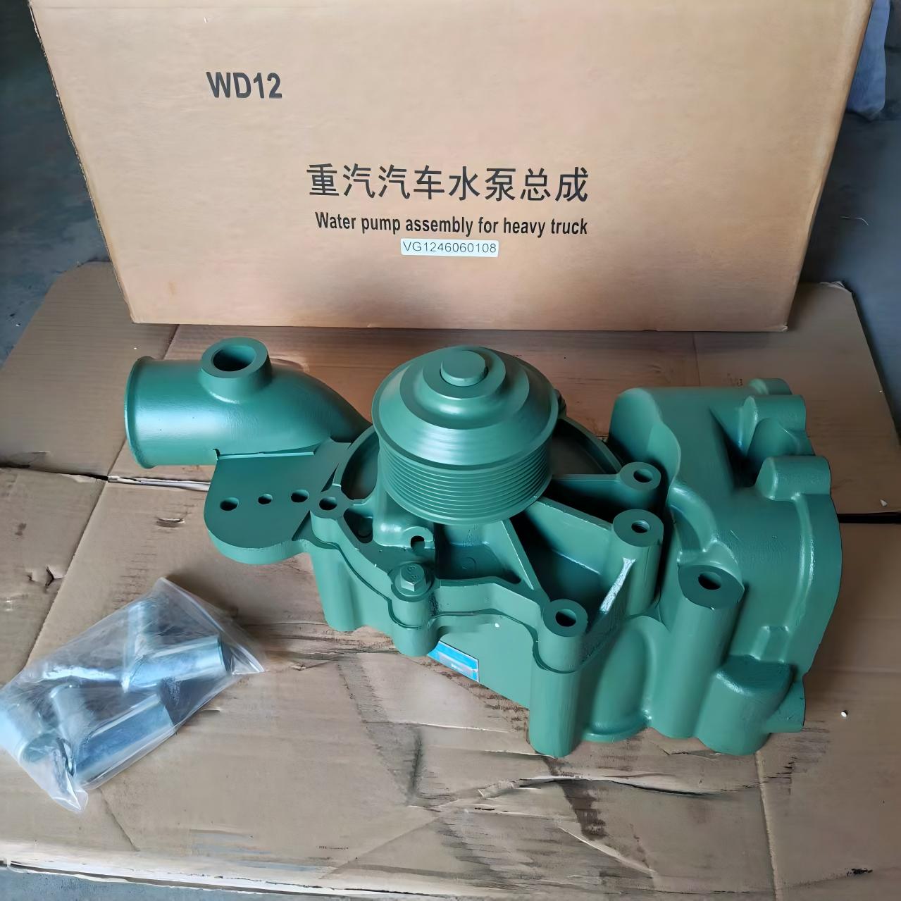 Bomba de agua D12 completa VG1246060108 conjunto de bomba de agua de refrigeración del motor de servicio pesado para motor SINOTRUK HOWO D12