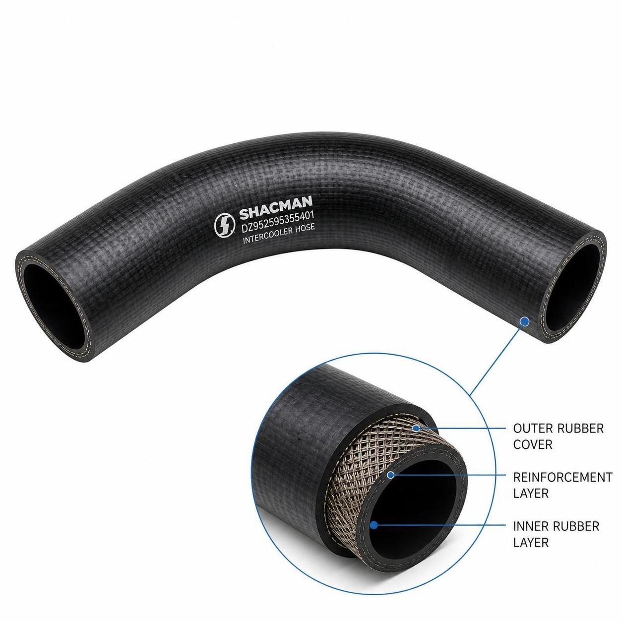 Manguera del intercooler SHACMAN DZ952595355401: qué hace y por qué es importante
