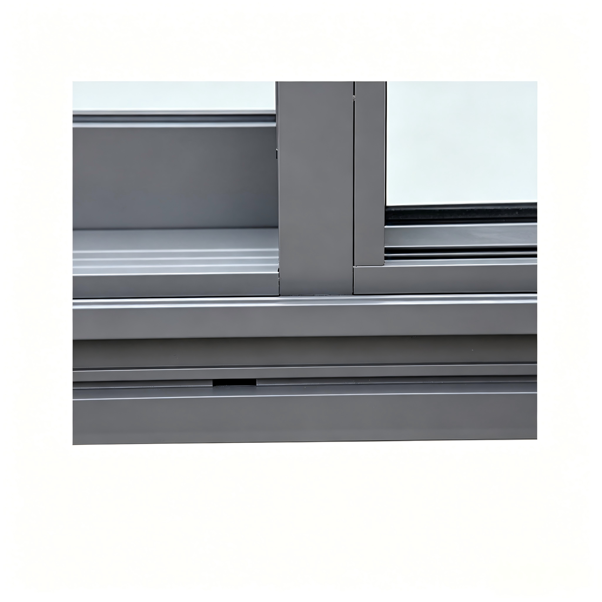 Marco de vidrio templado diseño minimalista ventana corrediza de ahorro de energía