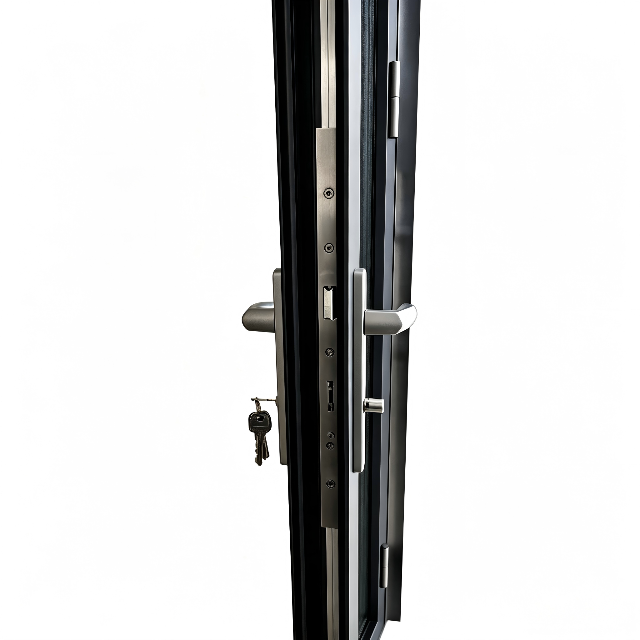 Puertas de entrada con bisagras de vidrio templado personalizadas a precio de fábrica con perfil de aleación de aluminio