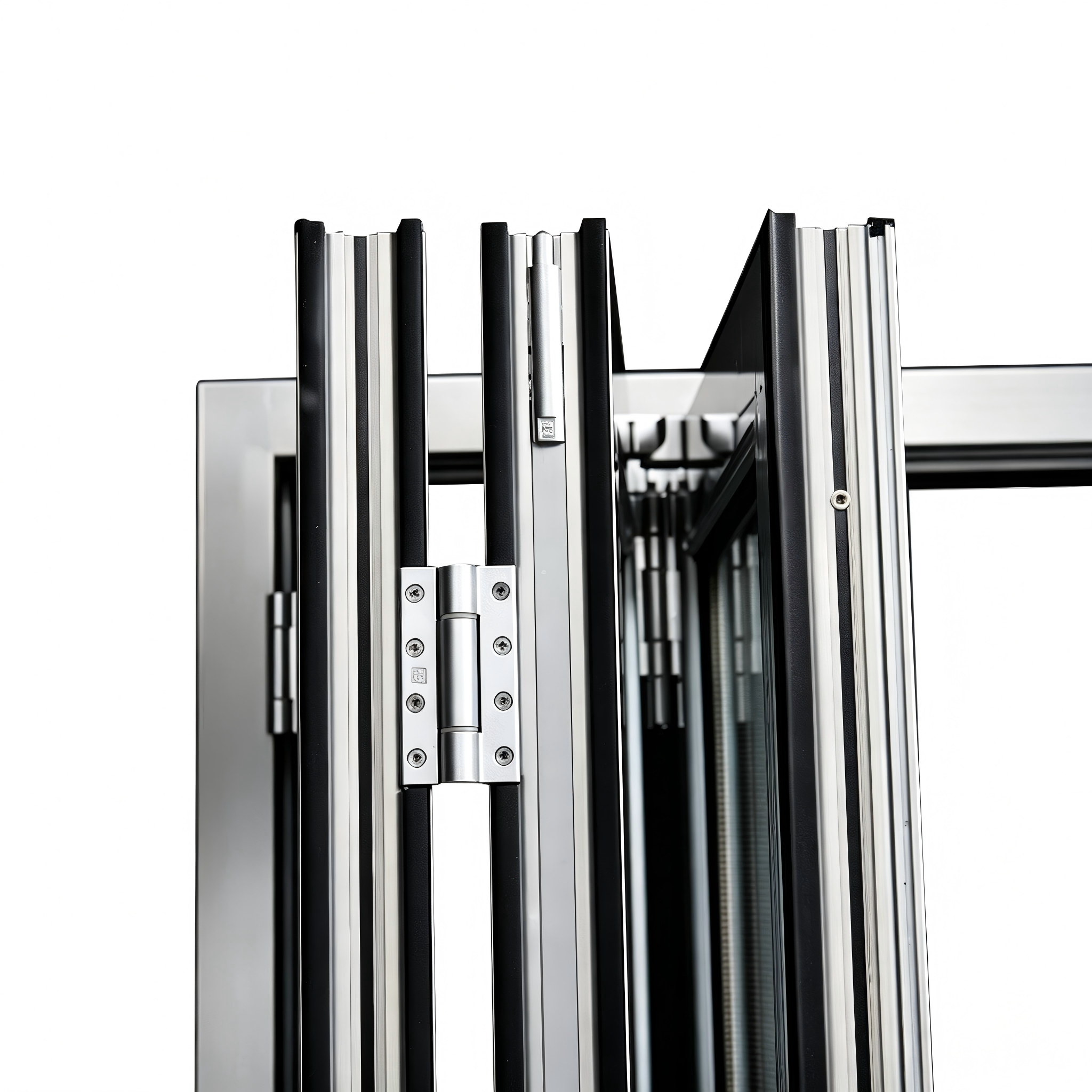 Puertas de entrada con bisagras de vidrio templado personalizadas a precio de fábrica con perfil de aleación de aluminio