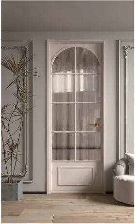 Puerta abatible de aluminio con rotura de puente térmico estilo francés M4 personalizable