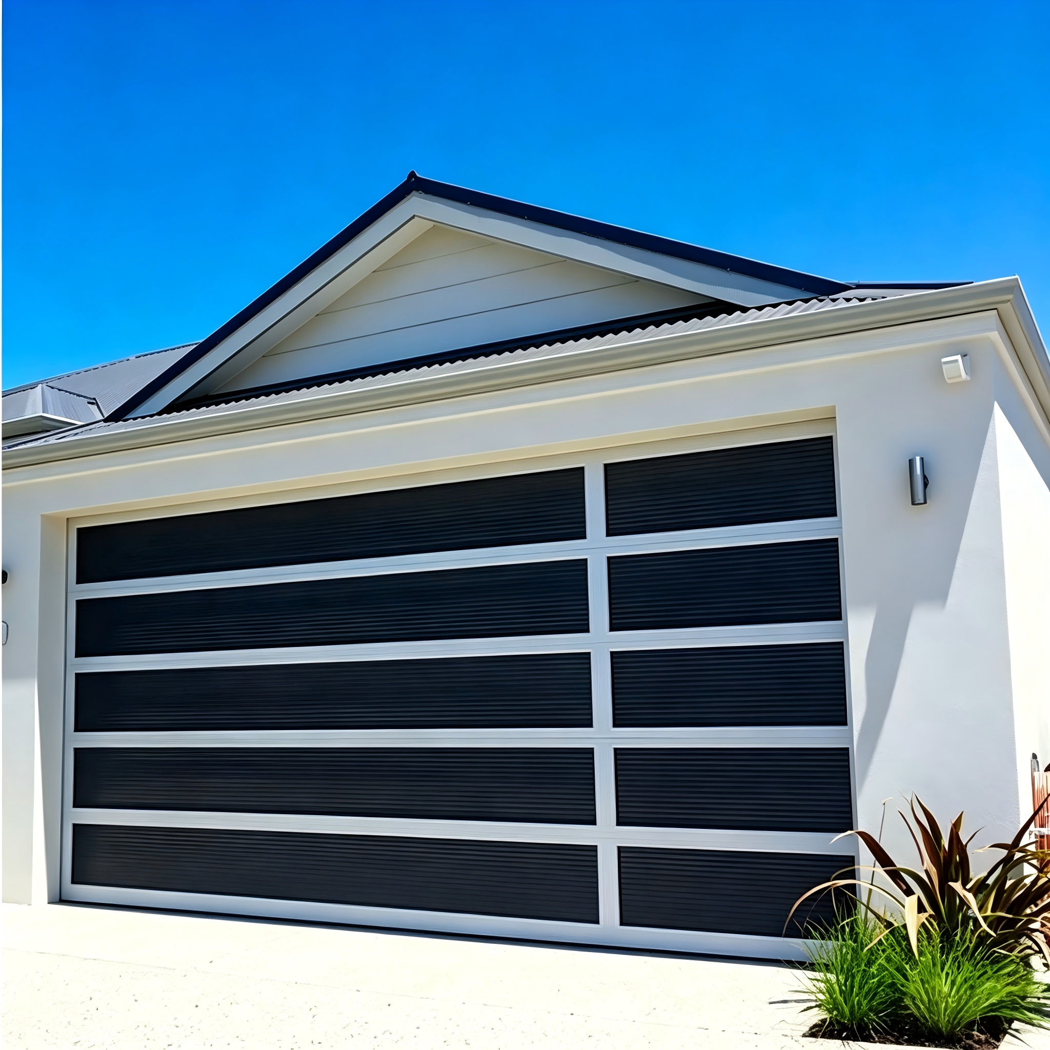 Puerta enrollable de acero para garaje de villa de tamaño personalizado, entrada eléctrica automática, puertas de garaje enrollables