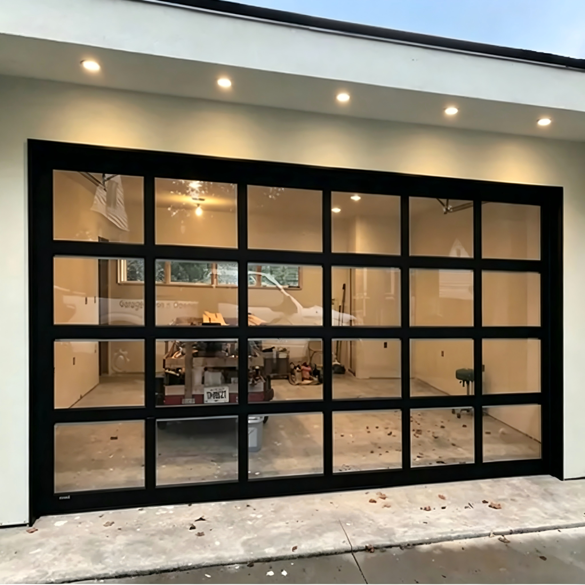 Puerta enrollable de acero para garaje de villa de tamaño personalizado, entrada eléctrica automática, puertas de garaje enrollables