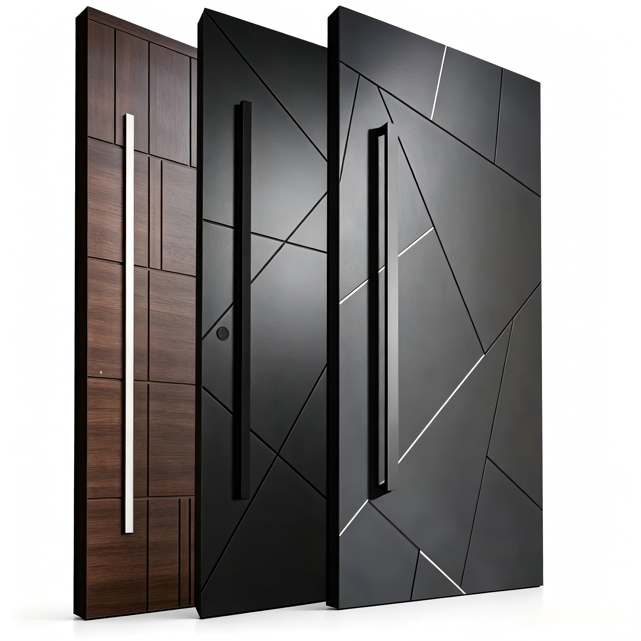 Puertas de seguridad de acero personalizadas para la puerta principal del hogar, herrajes de puerta metálica