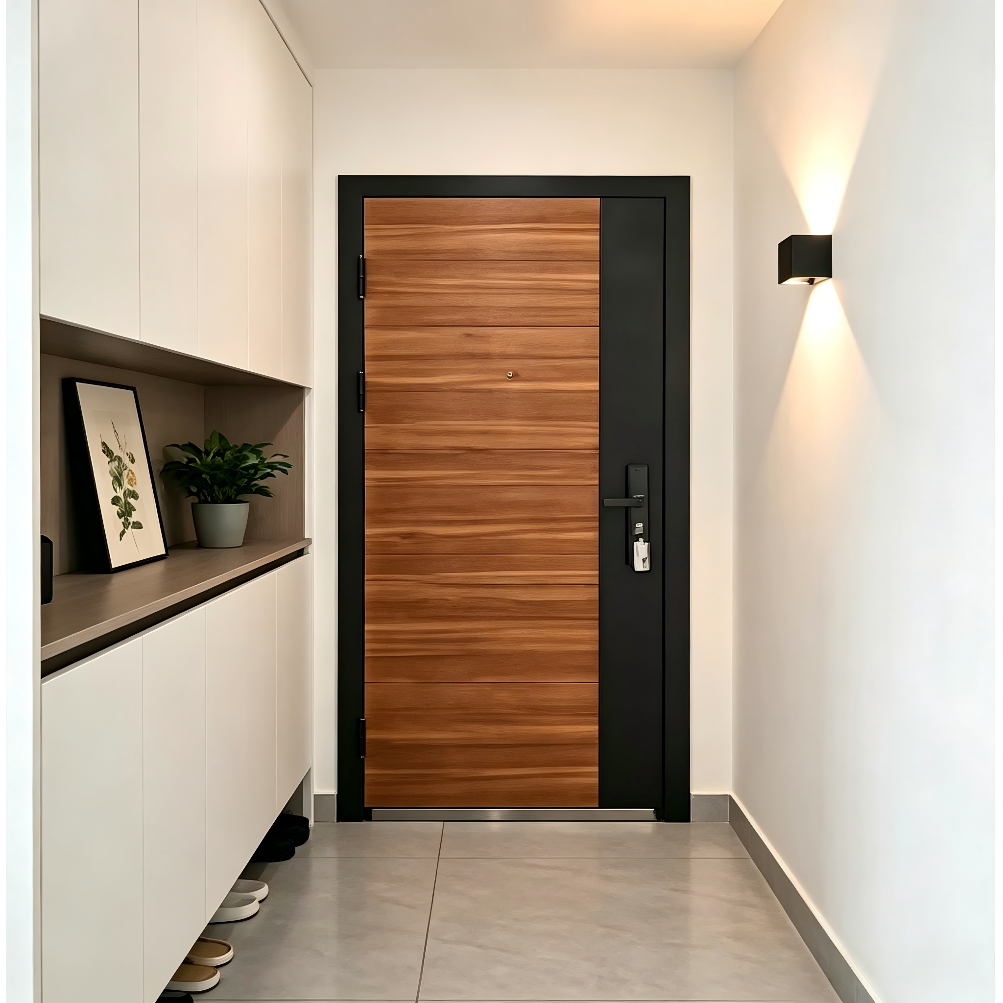 Puerta de entrada de chapa de madera maciza de lujo ecológica para interiores, puerta de madera antideformación y duradera para apartamento, oficina, hotel, etc.