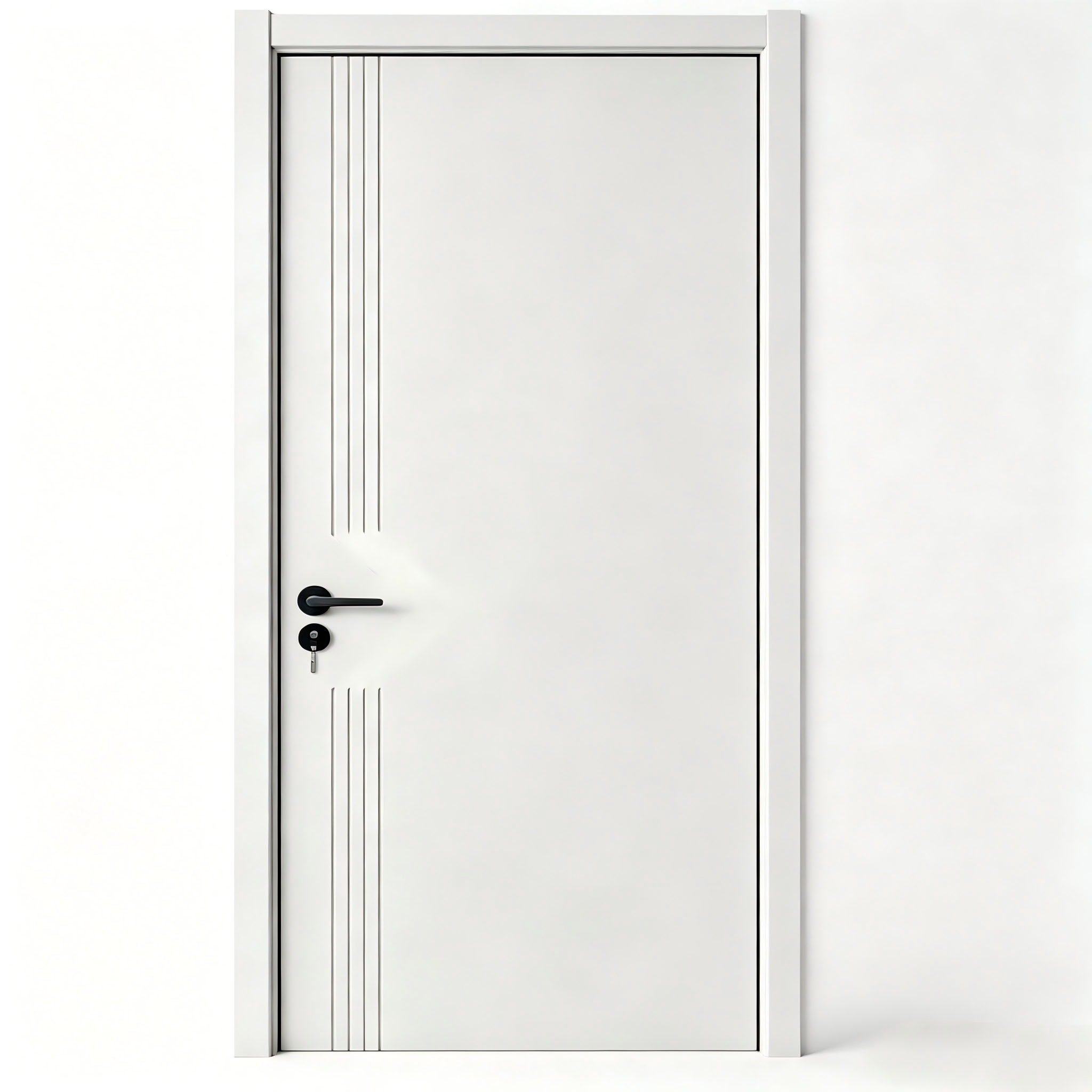 Puerta de madera de alta calidad, tamaño personalizado, puerta interior para dormitorio, venta al por mayor